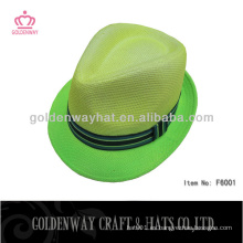 Sombreros de neón de la moda del sombrero de sombrero de paja de papel personalizado impreso sombreros para el verano